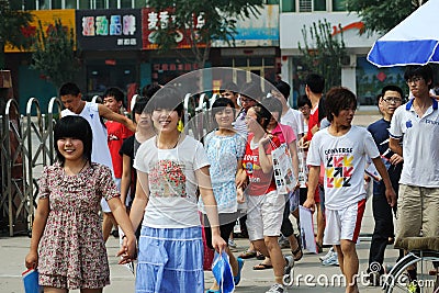 China: students take the exam