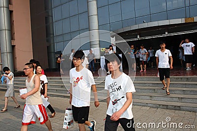 China: students take the exam