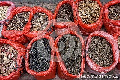 Chinese dried vegetable in the market