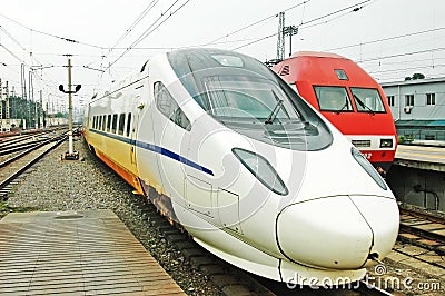 Chinese fast train and electric train