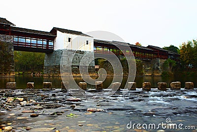 Chinese historic bridge ,Wuyuan China