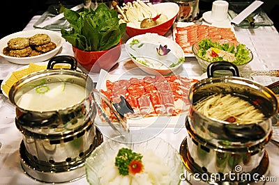 Chinese hot pot feast