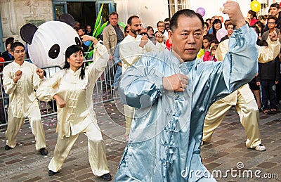 Chinese martial arts on Moon festival at Paris