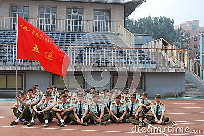 Chinese military training for students 2