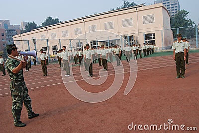 Chinese military training for students 15