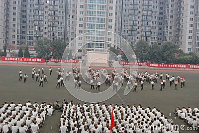 Chinese military training for students 17