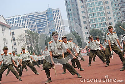 Chinese military training for students 22