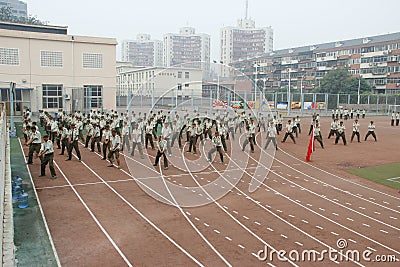 Chinese military training for students 8