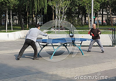 Chinese Play Table Tennis