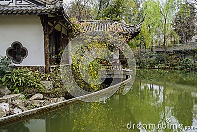 Chinese traditional buildings by water