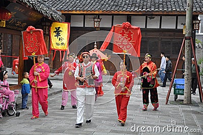 Chinese traditional wedding celebration