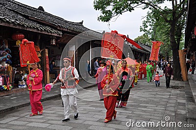 Chinese traditional wedding celebration