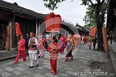 Chinese traditional wedding celebration