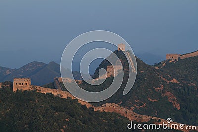 The Chinese Wall at Jinshanling with Sunrise