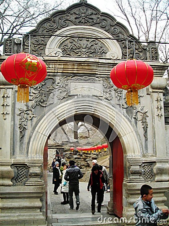 Chinese and western elements door