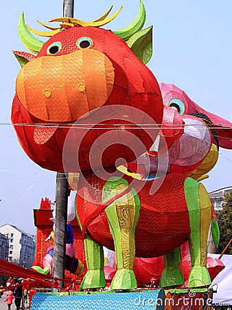 Chinese zodiac Cow lantern