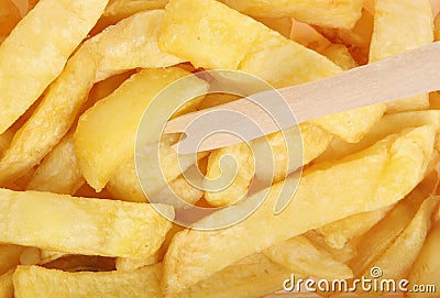 Chips with Chip Fork Takeaway