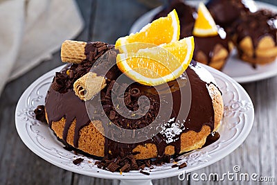 Chocolate orange marble cake