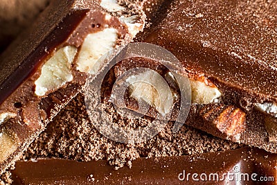 Chocolate tablet macro