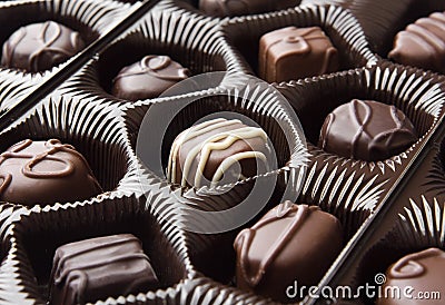Chocolates in a tray