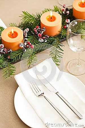Christmas Dinner table setting