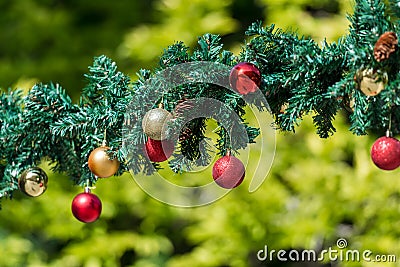 Christmas Garlands And Baubles Decorations