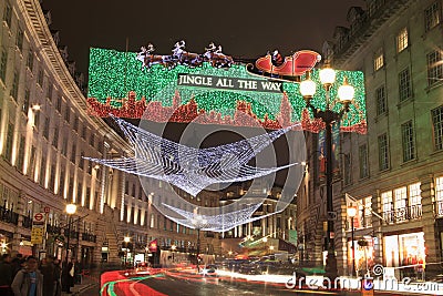 Christmas lights along Regent Street