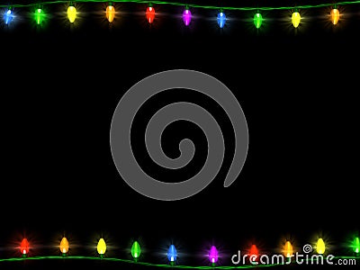 Christmas Lights Border 1 Stock Photos - Image: 1633033