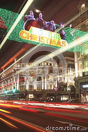Christmas lights at Oxford Circus