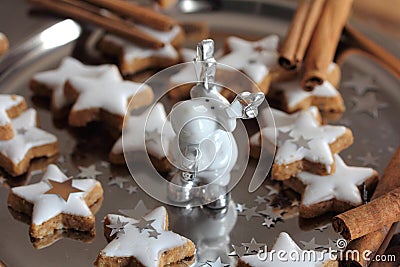 Christmas star cookies with decor