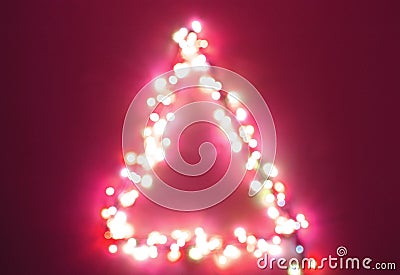 Christmas tree light blur