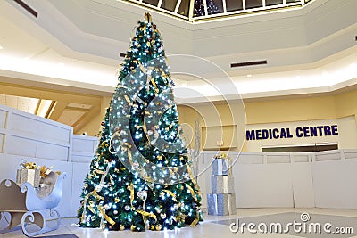 Christmas tree and medical centre