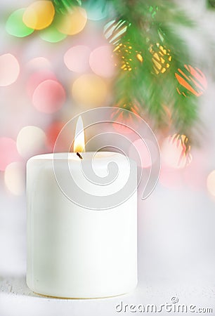 Christmas white candle