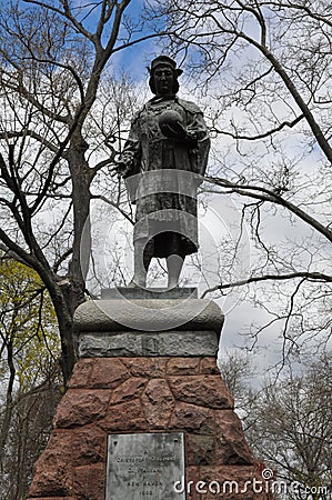 Christopher Columbus Statue in New Haven, Connecticut