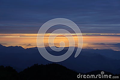 Chuanzang south line niubei mountain sunrise