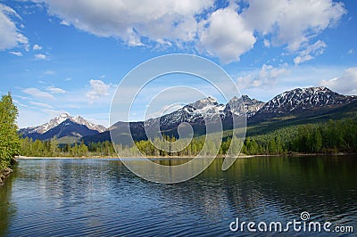 Chugach Mountains and Reflections Lake Alaska
