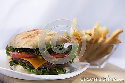 Ciabatta, White, Isolated, White Background, Food, Bread, Cheeseburger, Cheese, Hamburger, Meat, Lettuce, Beef, Bun, Burger, Grill