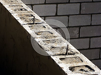 Cinder Blocks House Concrete Foundation Wall