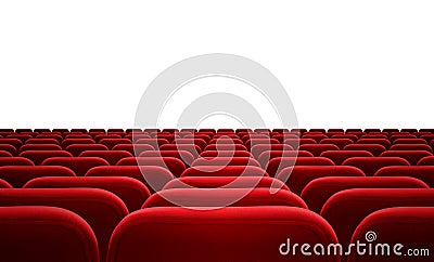 Cinema or audience red seats isolated