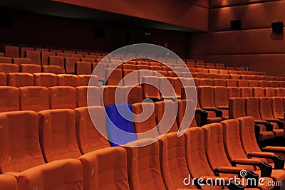 Cinema theater blue seat individual