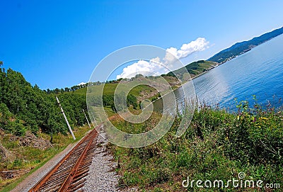 Circum-Baikal Railroad Stock Image - 