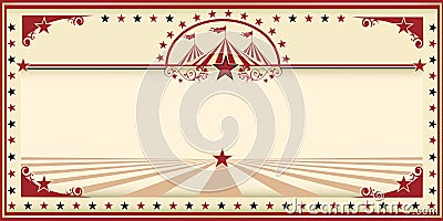 Circus card red vintage