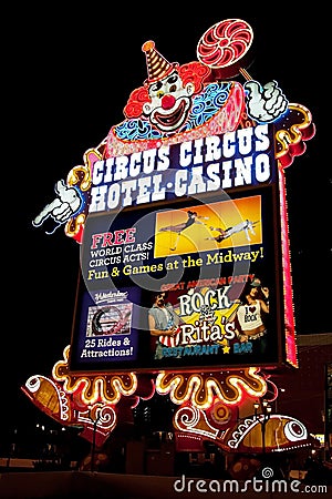 Circus Circus Casino and Hotel Resort on the Las Vegas Strip at