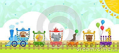 Circus Train With Background