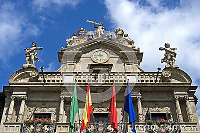 City hall of the Spanish city Pamplona, Spain