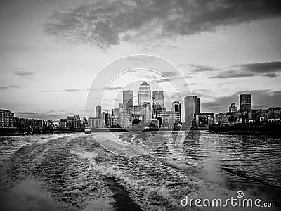 City of London skyline as seen from the Thames, Bl