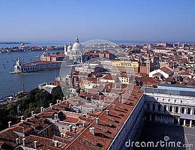 City rooftops, Venice, Italy.