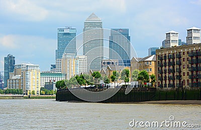 City skyline of Canary Wharf London