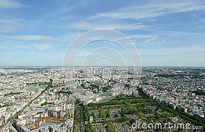 The city skyline at daytime. Paris, France