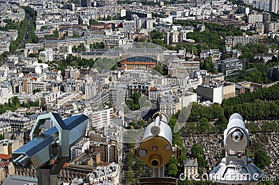 The city skyline at daytime. Paris, France